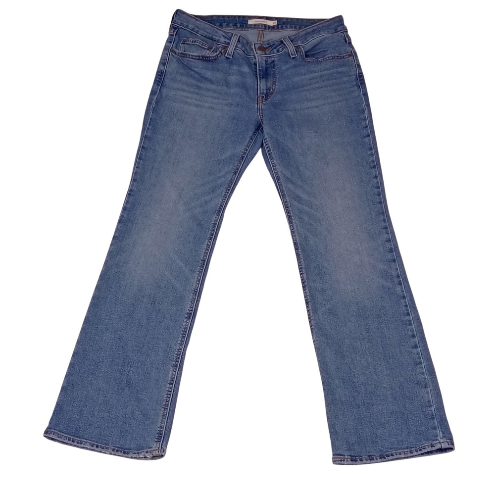 Levis Superlow Bootcut Jeans Womens 29x32 Fits 31x30 Medium Wash Blue Denim